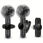 Wireless lavalier clip-on microphone with windproof cover