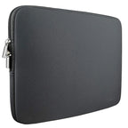 Padded laptop sleeve in grey with double zipper