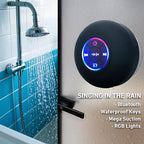 Waterproof Bluetooth shower speaker with suction cup mount